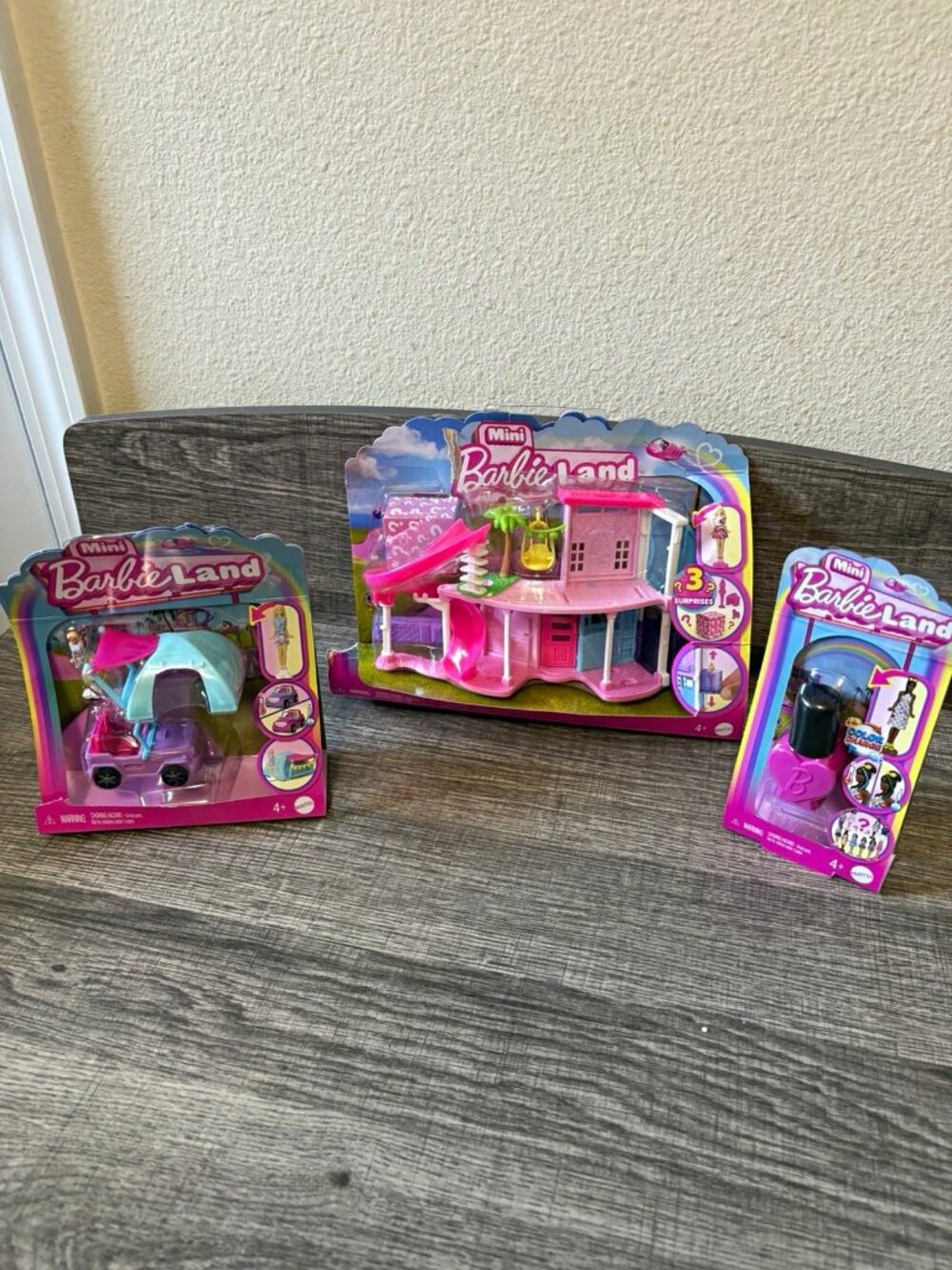 Mattel Mini BarbieLand Doll Playset Lot House & Vehicle Color Change Doll